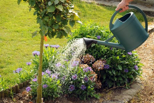 Charity donation items prepared from reusable garden materials