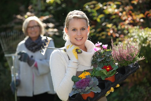Recycling-separated plant debris and compostable materials from Longlands gardens
